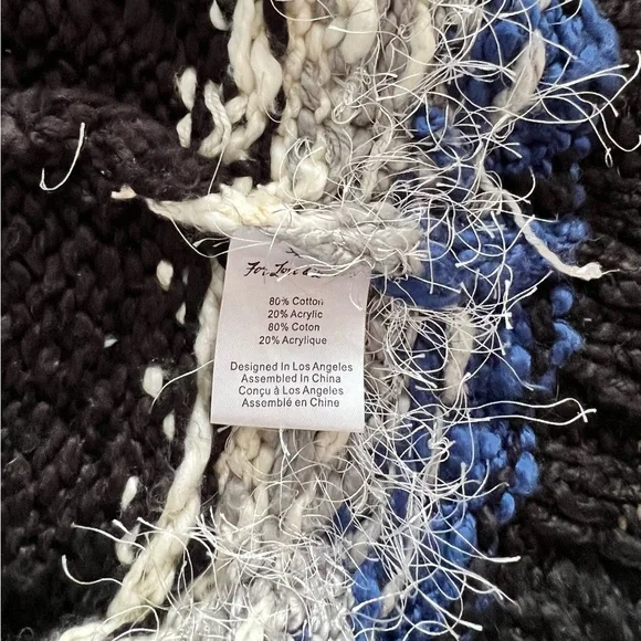 ❌SOLD❌FL&L x Knitz 💕🍋 • Crosby fringe cardigan in black and navy - Picture 12 of 14